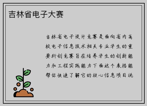 吉林省电子大赛